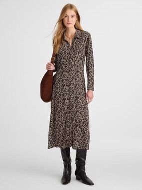 MADEWELL Ruched Midi Shirtdress